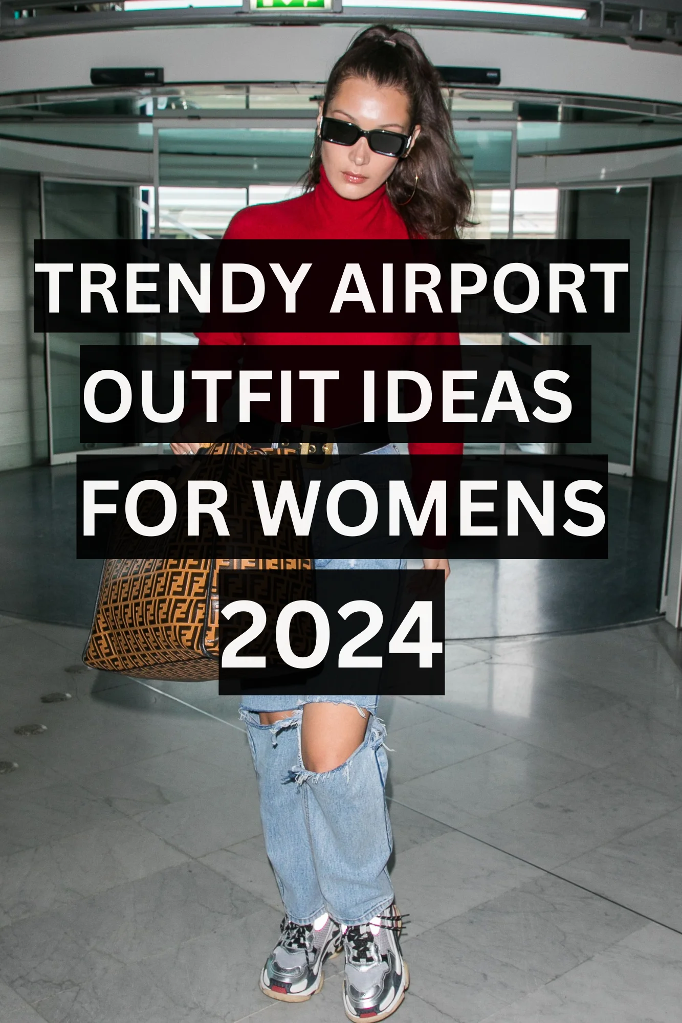 TRENDY AIRPORT OUTFIT IDEAS FOR WOMENS 2024 8
