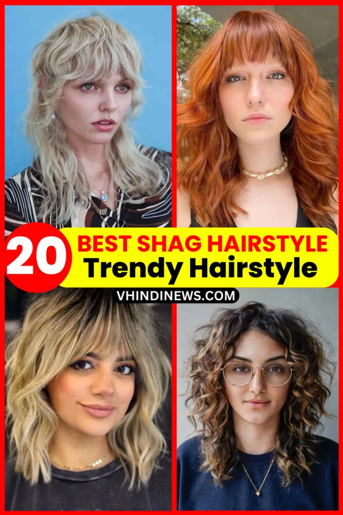 20 Best Shag Hairstyles with Bangs for Every Woman: Trendy Hairstyle 2024