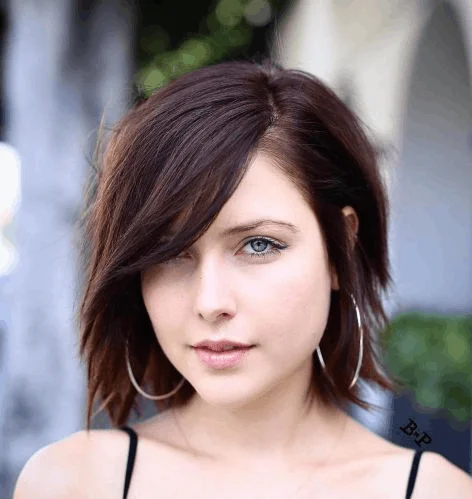 Side Swept Bangs Short hairstyles for thin hair