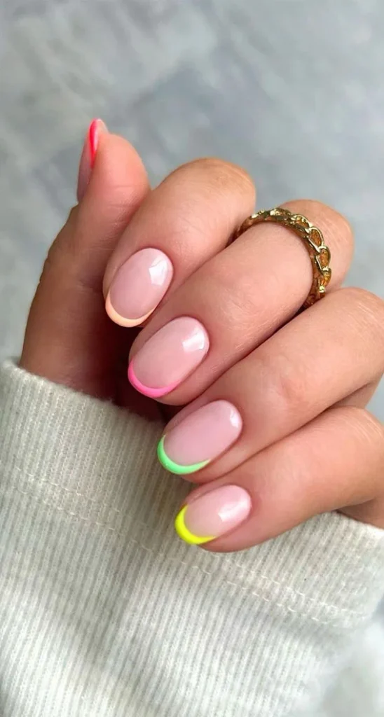 colored french nails 36
