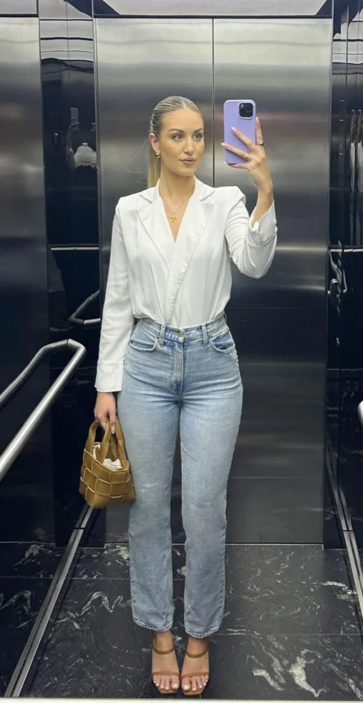 Top 25 Womens Business Casual Outfits with Jeans Effortlessly Stylish for the Office vhindinews 12