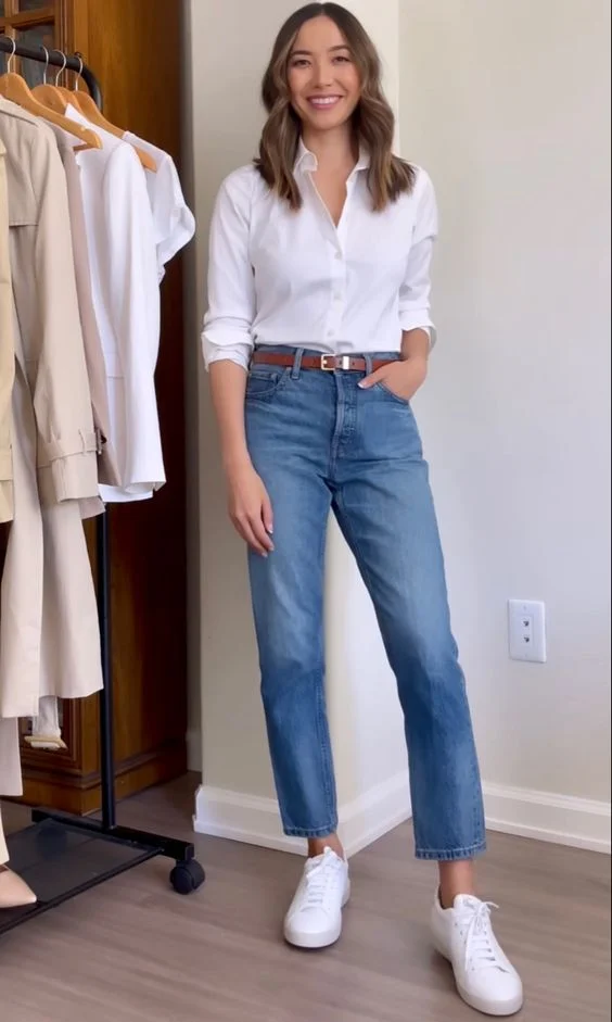 Top 25 Womens Business Casual Outfits with Jeans Effortlessly Stylish for the Office vhindinews 14