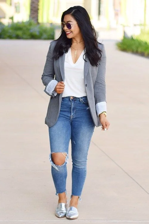 Top 25 Womens Business Casual Outfits with Jeans Effortlessly Stylish for the Office vhindinews 21