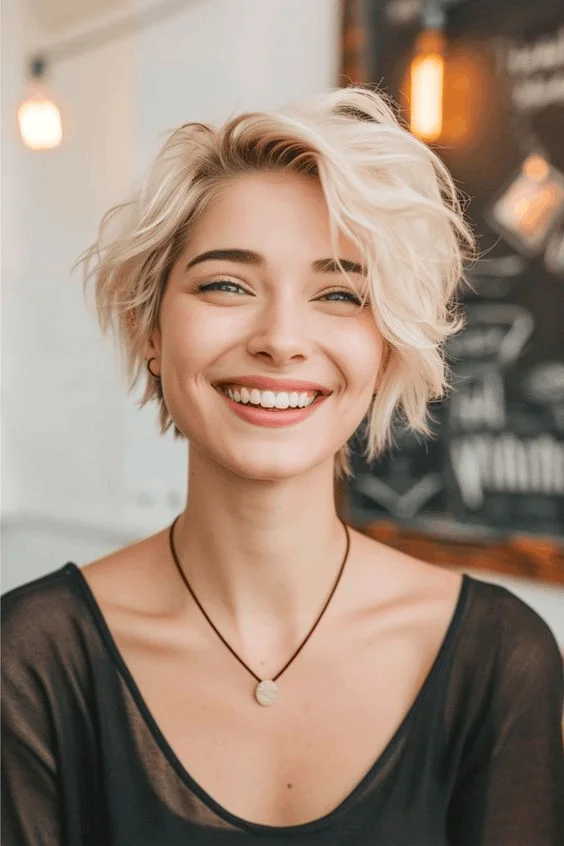 Tousled Pixie Short hairstyles for thin hair