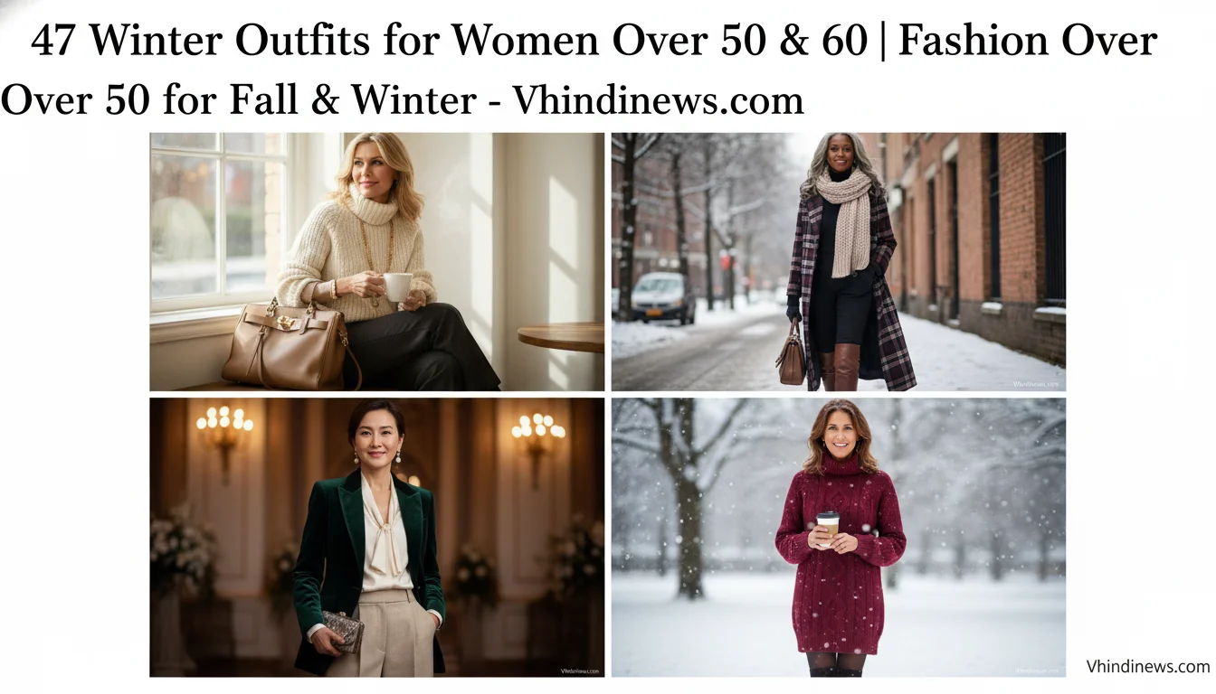 47 Winter Outfits for Women Over 50 & 60: Fashion Over 50 for Fall & Winter