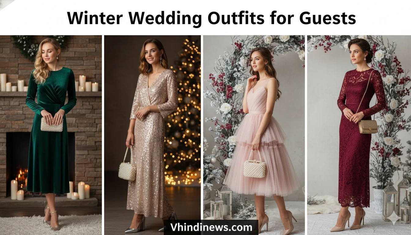 47 Best Winter Wedding Outfits for Guests: Wedding Dress for Guest in Winter