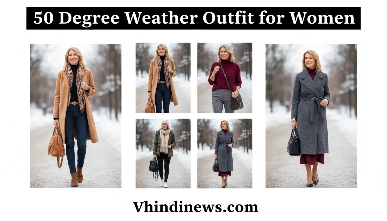 50 Degree Weather Outfit for Women: 42 Best Fashionable and Cozy Winter Outfits