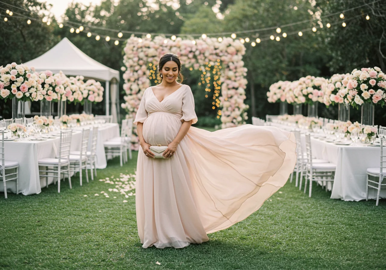 How to Choose Perfect Maternity Wedding Guest Dress: 21 Gorgeous Outfits for Expecting Moms