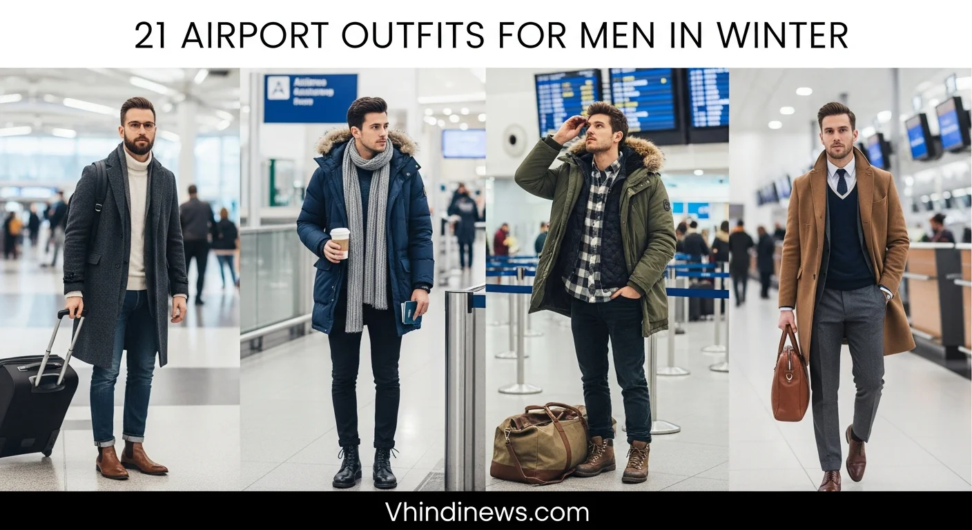 What to Wear in Winter Travel for Men: 42 Best Airport Outfits for Men in Winter
