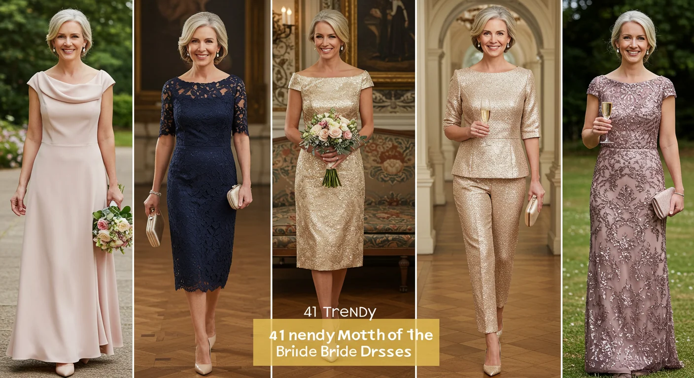 41 Amazing Trendy Mother of the Bride Wedding Dresses: Bride Mother Dress