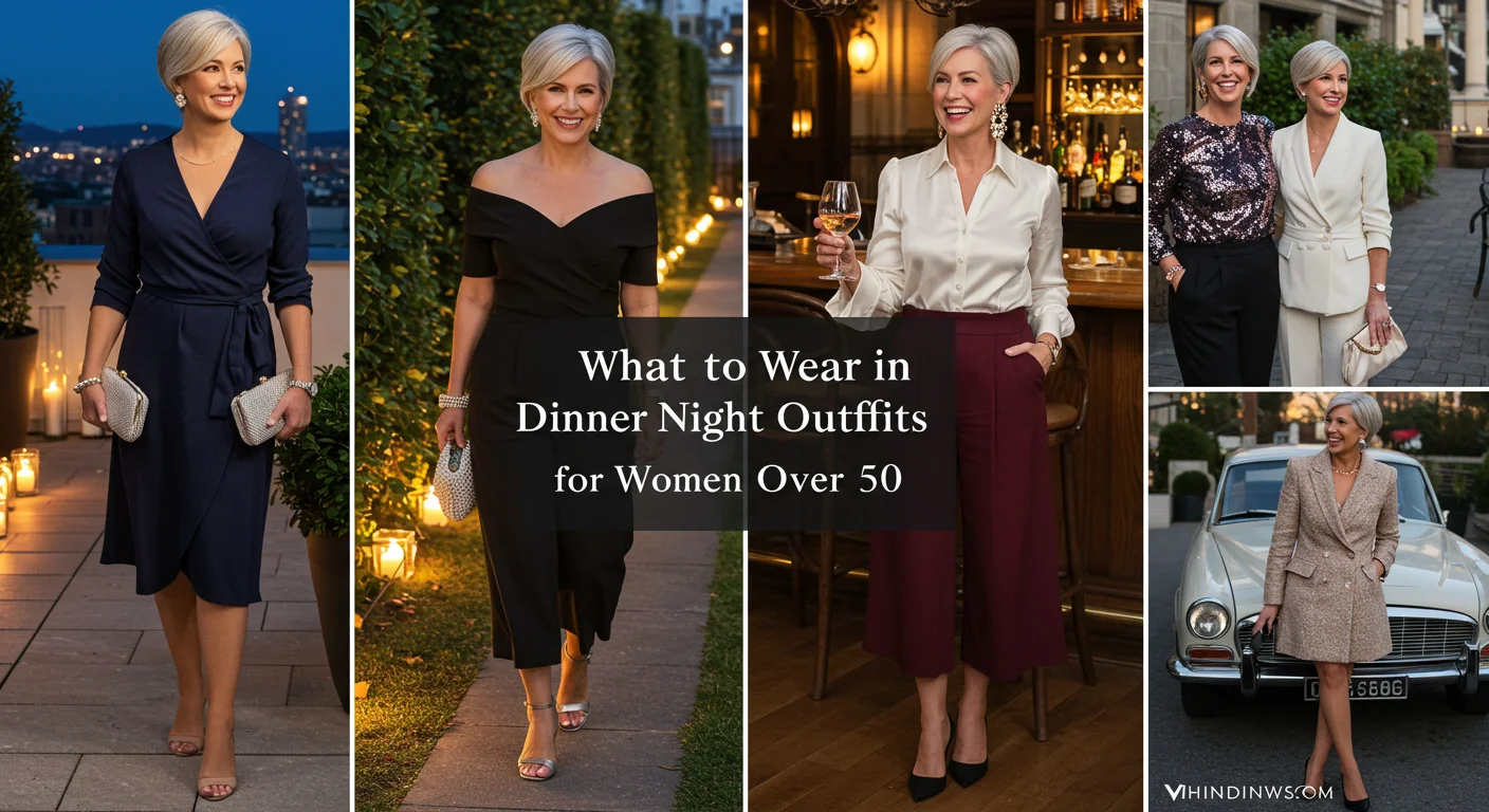 What to wear in Dinner Night Outfits for Women Over 50: 31 Dinner Fashion Over 50