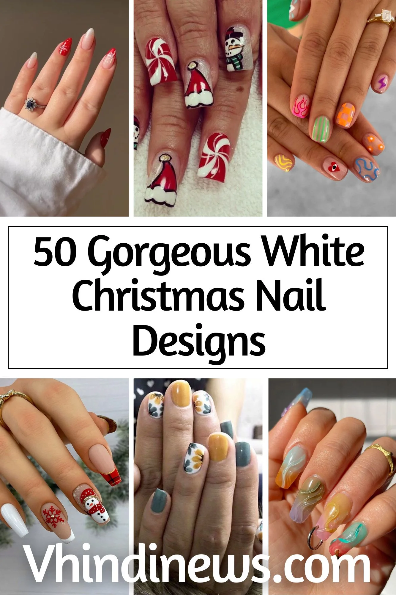 50 Gorgeous White Christmas Nail Designs for a Perfectly Festive Look