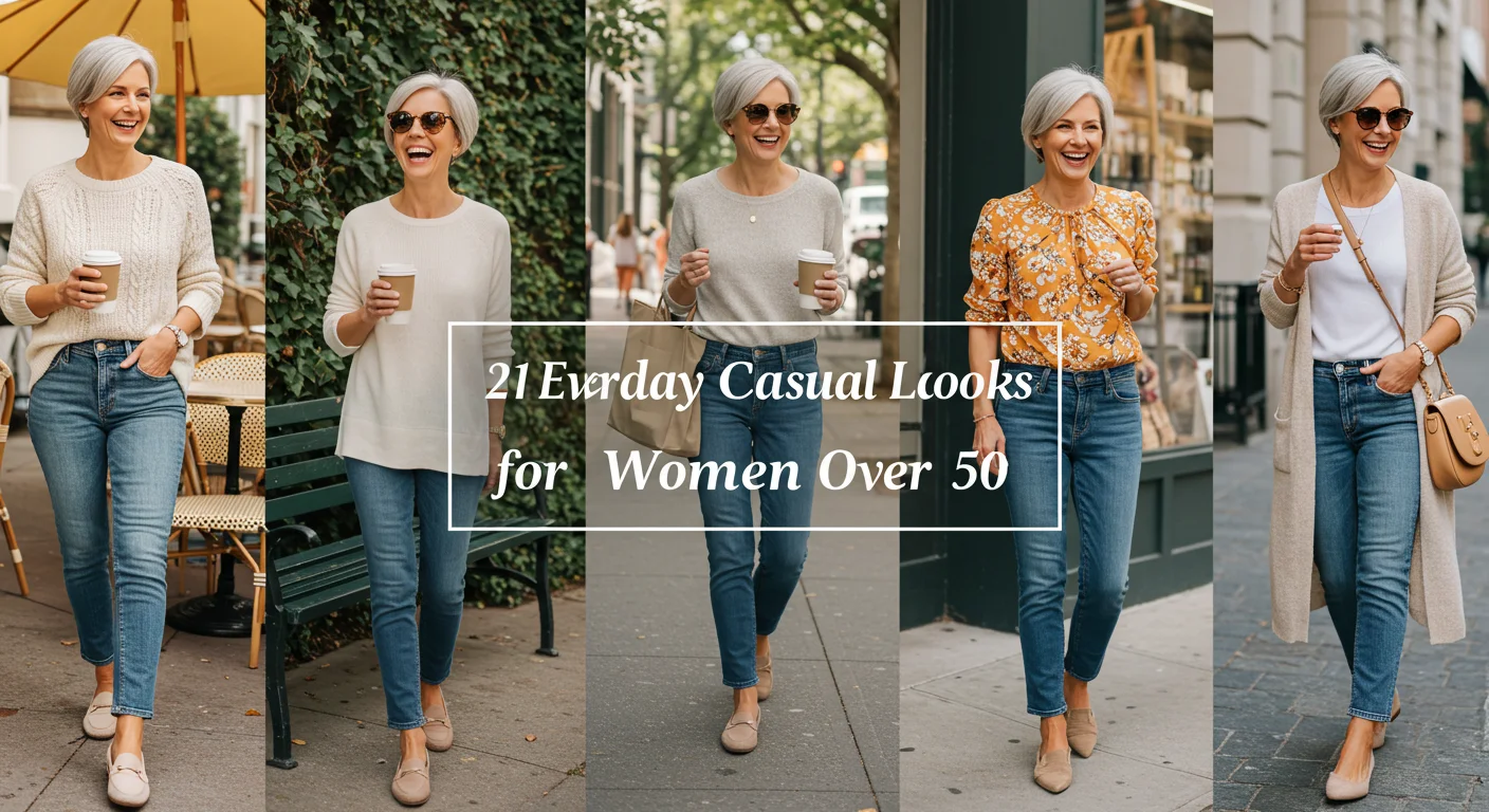 What to Wear to Look Attractive in Casual: 21 Best Everyday Outfit for Women Over 50