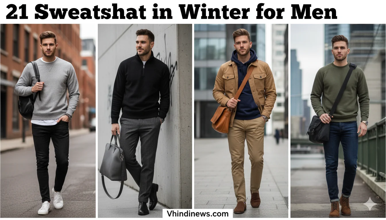 How to Style Sweatshirt in Winter for Men: 42 Best Outfits to Stay Warm and Look Sharp