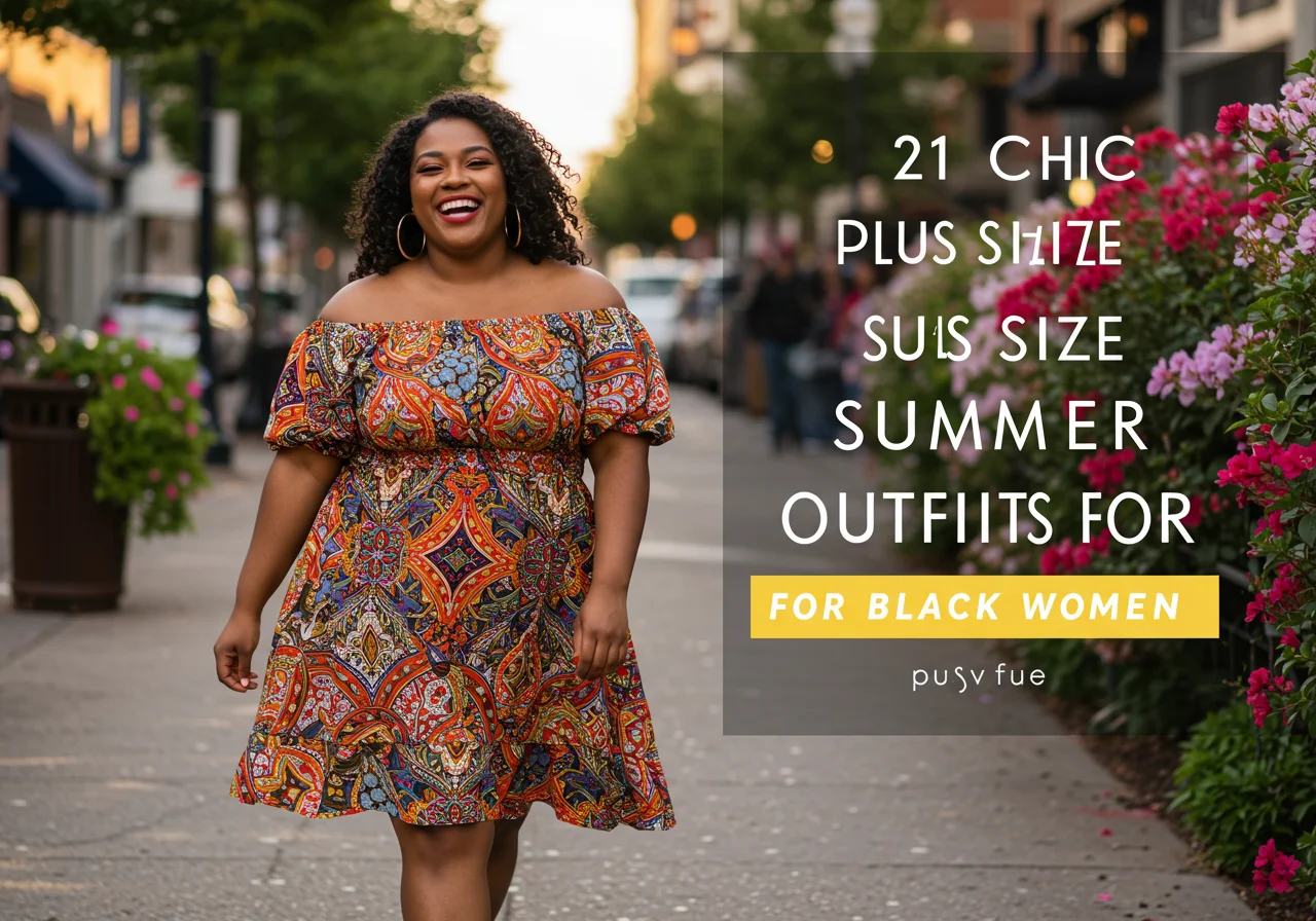 How to Style for Plus Size Summer Outfits for Black Women: 21 Chic Plus Size Summer Outfits