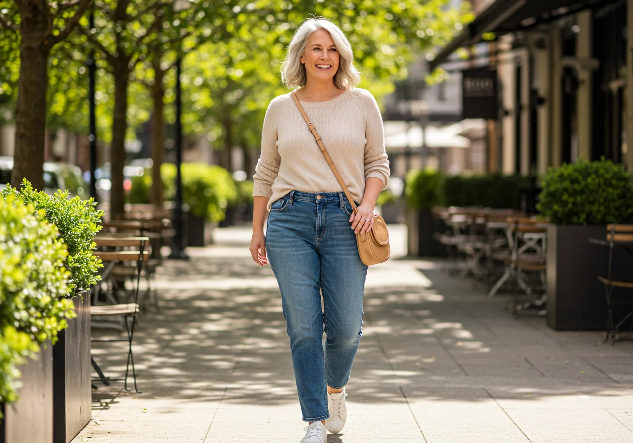 20 Casual Plus-Size Outfits for Women Over 50 That Are Chic & Flattering