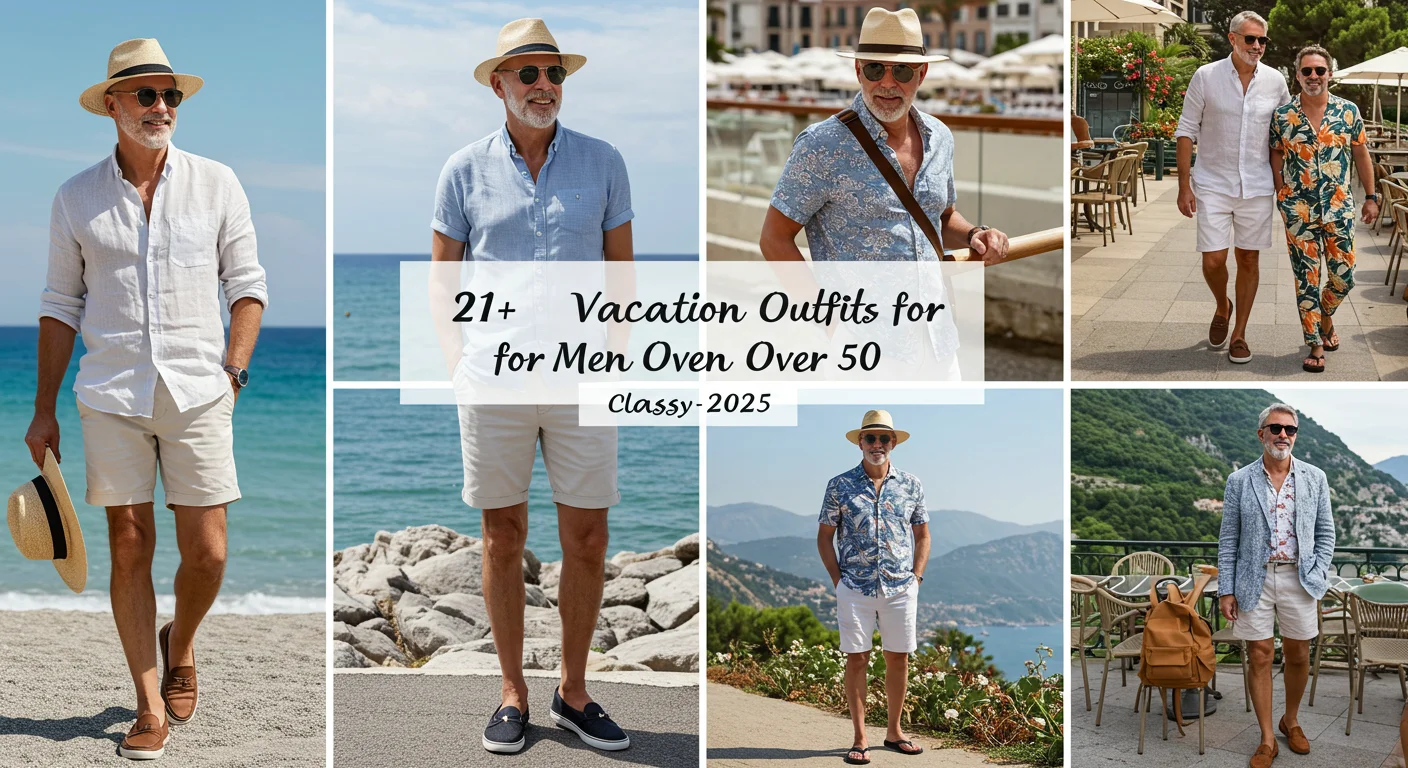 How to Style Vacation Outfits for Men Over 50 – 21+ Classy & Comfortable Fashion 2025