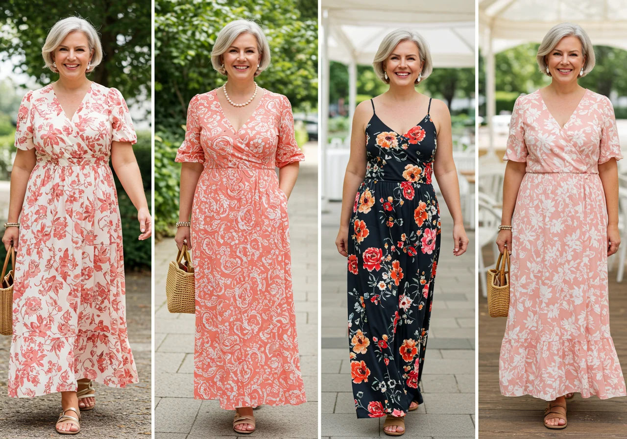 How can I style a Summer Maxi Dress to flatter a Curvy Figure over 50?​