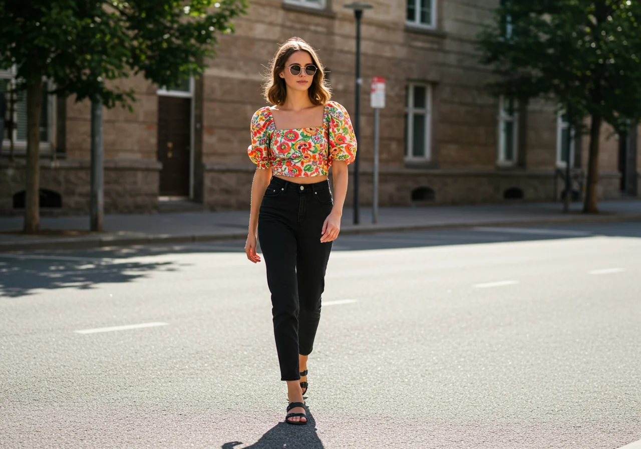 ​What Are the Best Summer Tops to Pair with Black Jeans?