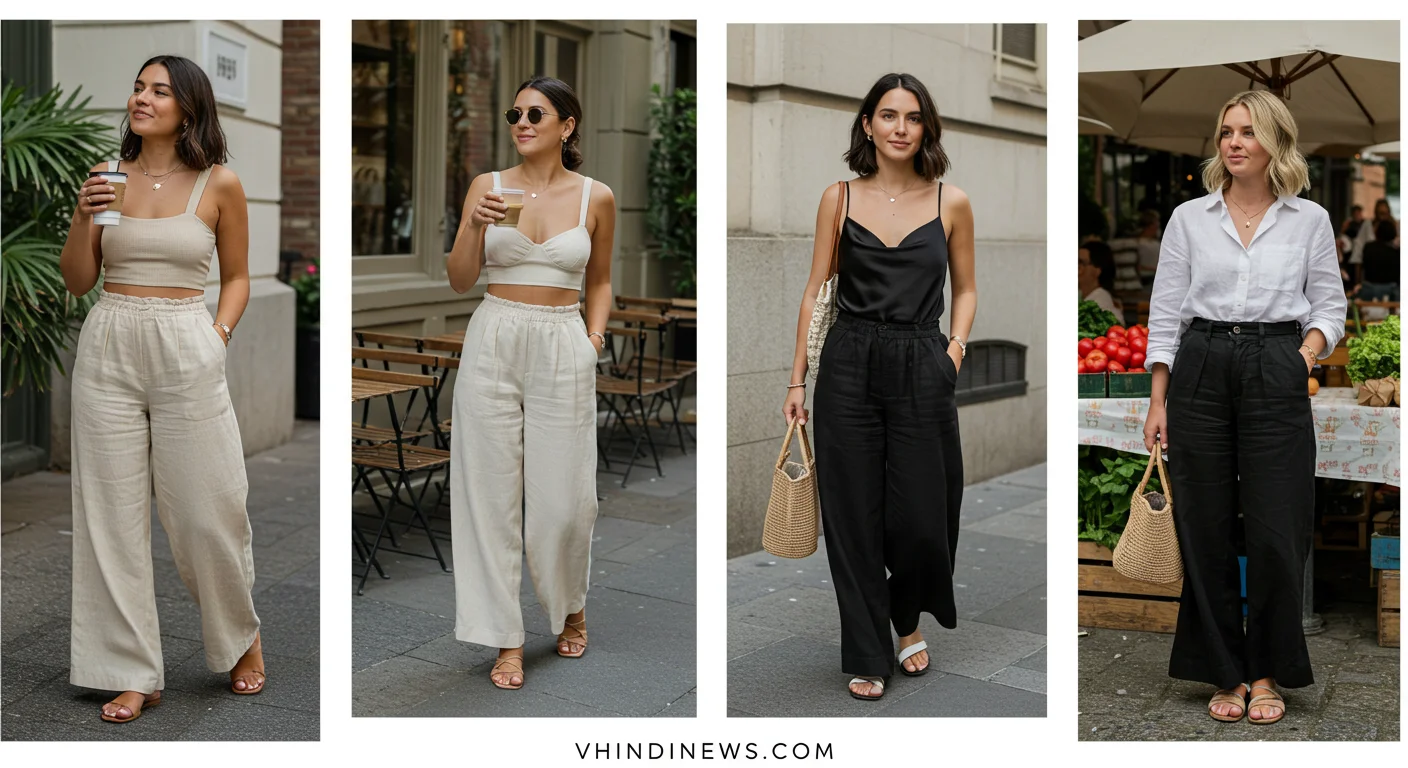 21 Genius Ways Linen Wide-Leg Pants Outfits That Proved Style and Comfort Can Totally Coexist