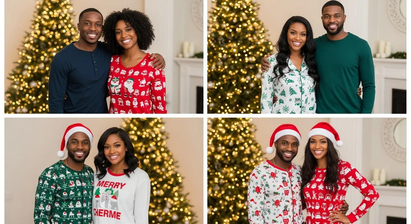 Couple Christmas Pajamas Black People: 21 Cozy & Adorable Looks That Totally Transformed Our Holiday Nights