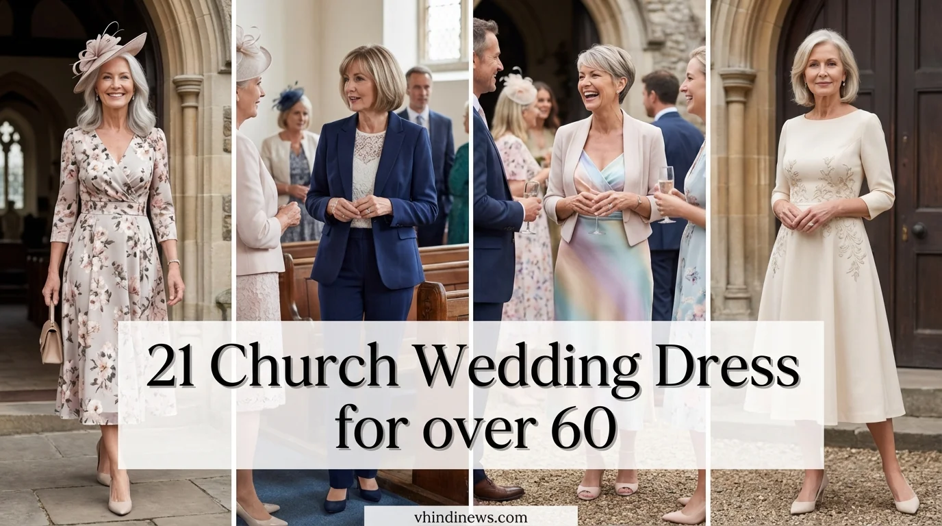 21 Modest Church Wedding Outfit for Women Over 60 That Look Beautiful