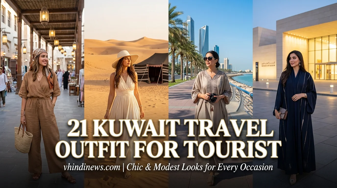 Kuwait Travel Outfit for Tourist: 21 Must-Know Stylish Looks Every First-Time Visitor Needs 55 Women wearing travel outfits 202604290909