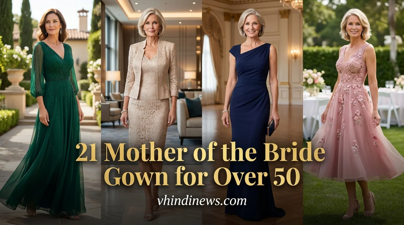 Mother of the Bride Gown for Over 50: 21 Elegant Glamorous Dresses 1