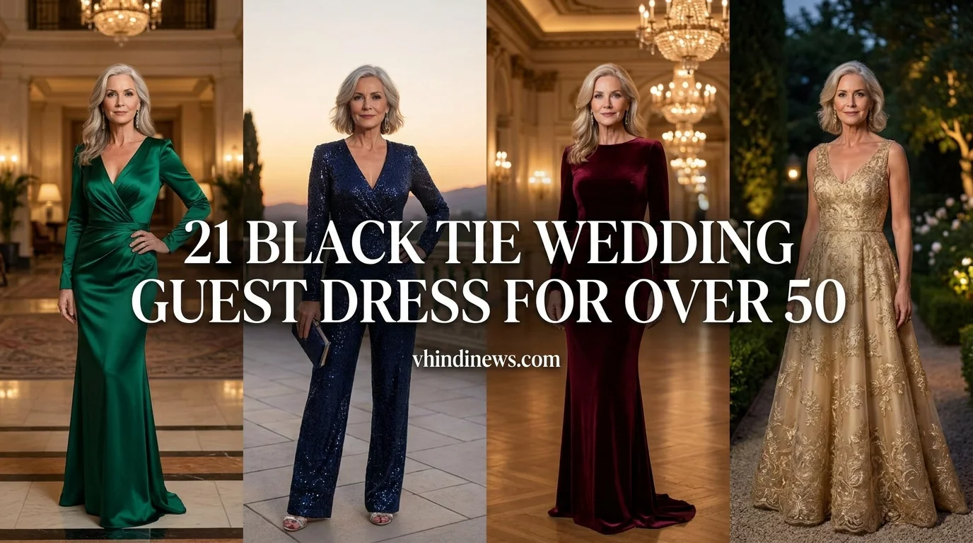 Black Tie Wedding Guest Dress for Over 50: 21 Luxurious Elegant Looks