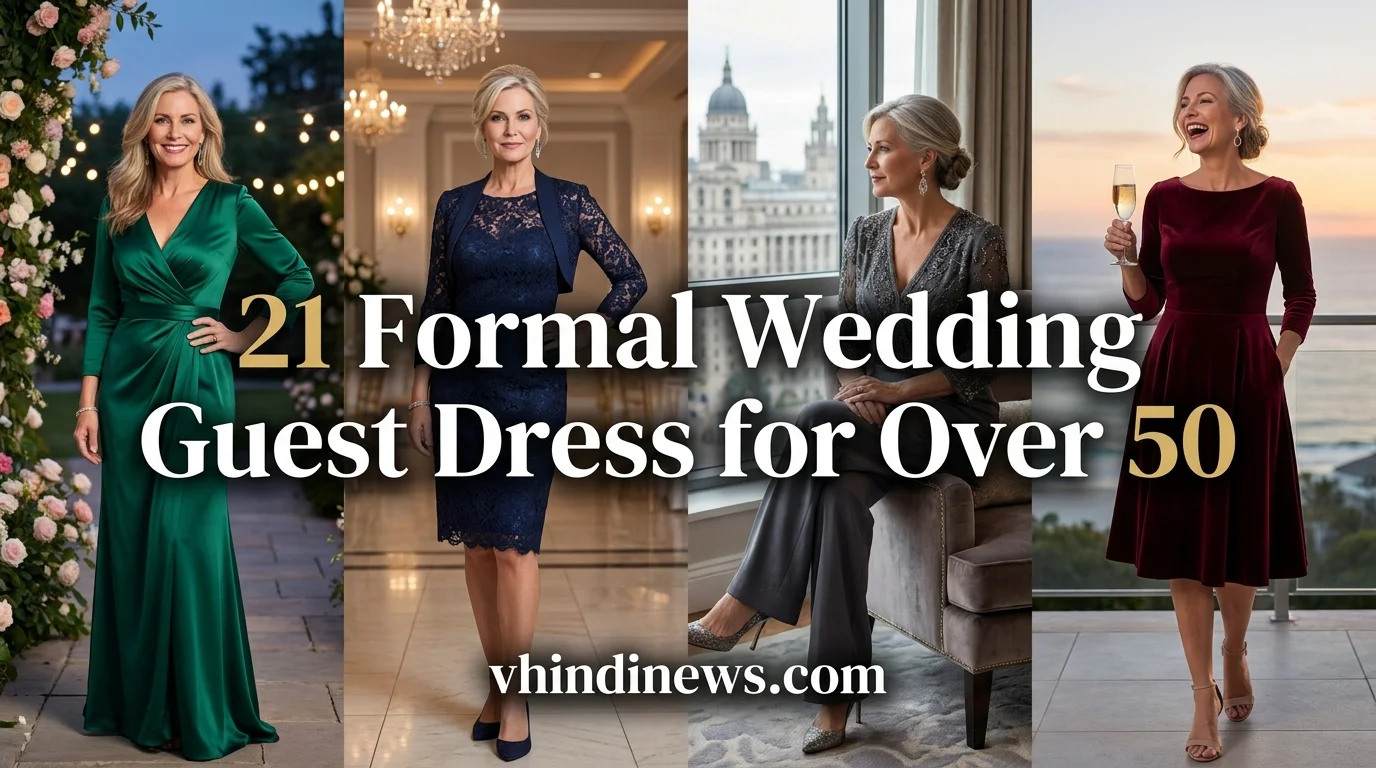 Formal Wedding Guest Dress for Over 50: 21 Chic Timeless Outfits