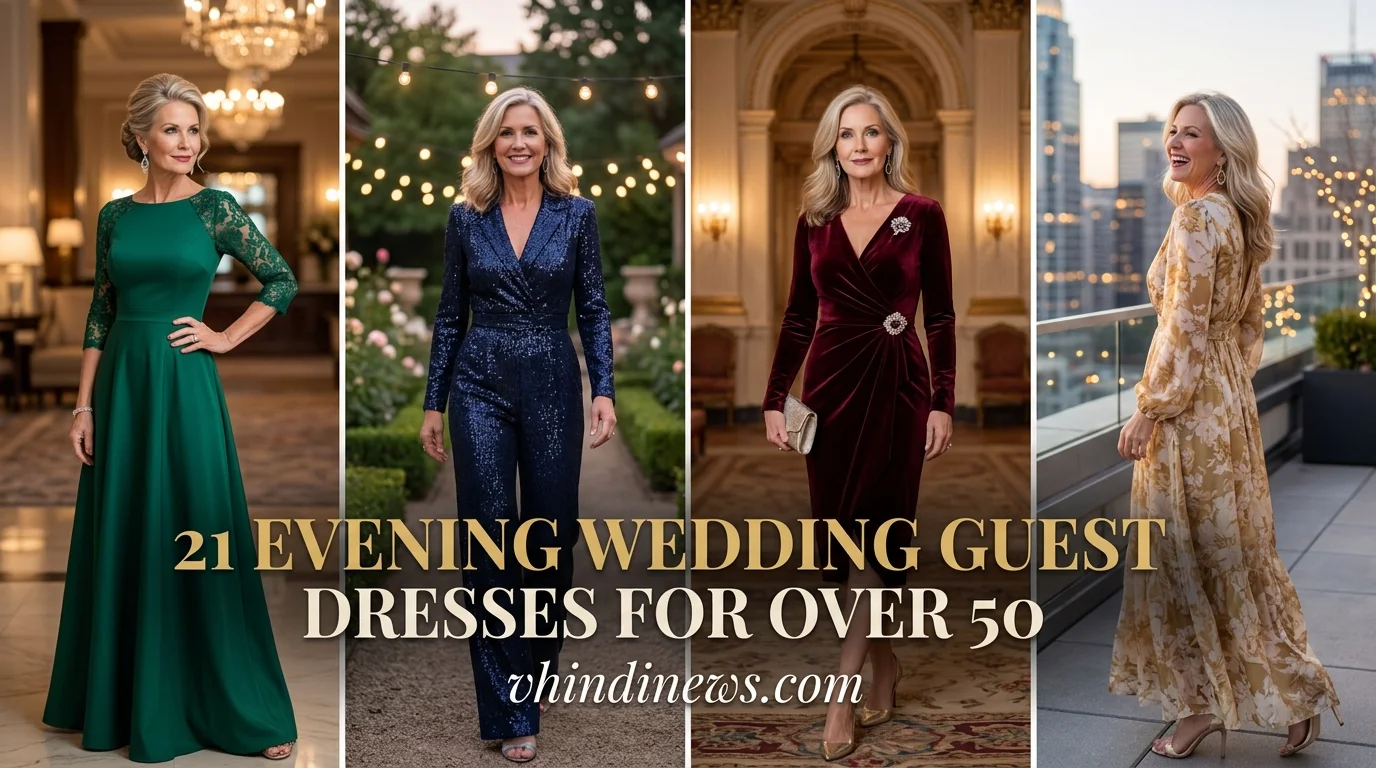 Evening Wedding Guest Dress for Over 50: 21 Stunning Classy Styles