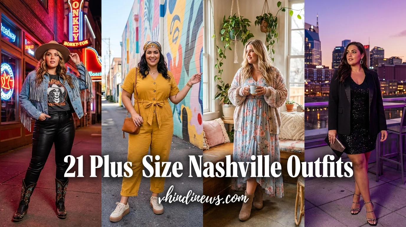 Plus Size Nashville Outfits: 21 Chic Stunning Looks for Every Trip 1 Women wearing stylish outfits 202605291631